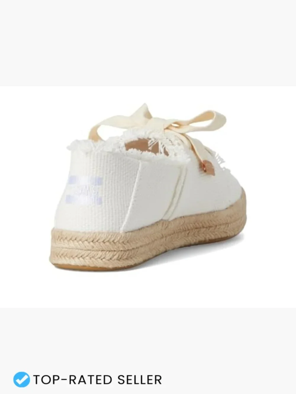 Lace-Up Espadrille Platform Cotton Frayed Detail Casual Comfort Spring Summer